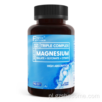 Kompleks magnezu 300 mg mięśni kapsułki glicynianu magnezu